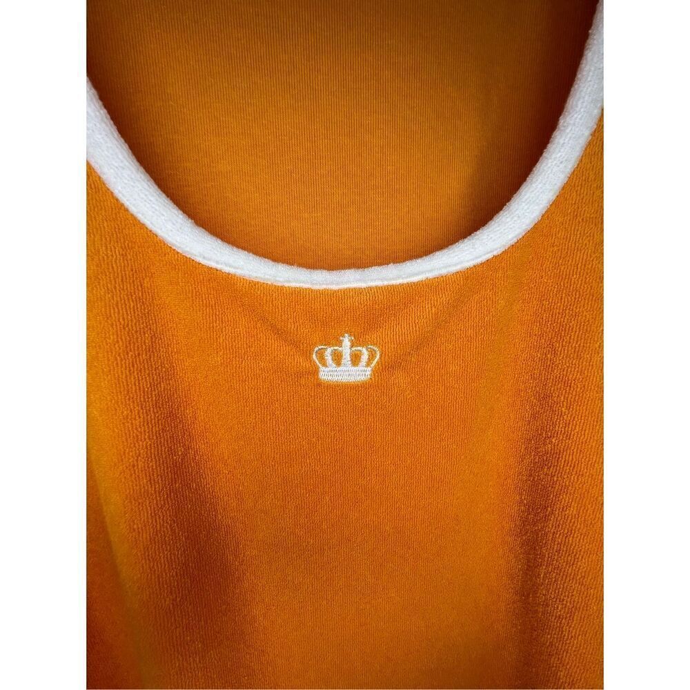 Juicy Couture Orange Y2K Terry Cloth Towel Maxi Tank Dress - Picture 2 of 6